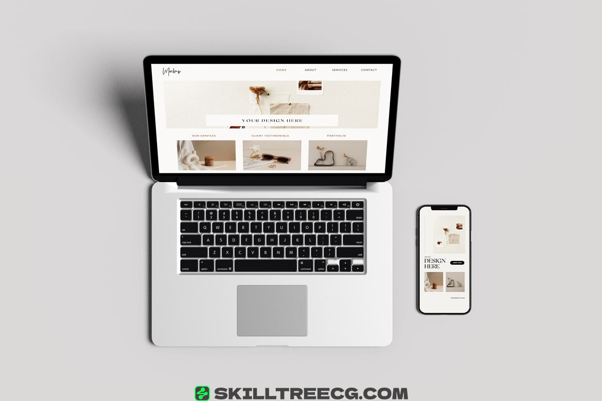 图片[2]-Laptop And Smartphone Mockup（455201）-技能树